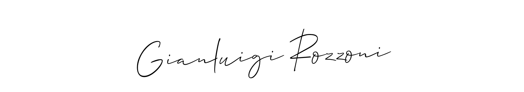 How to make Gianluigi Rozzoni name signature. Use Allison_Script style for creating short signs online. This is the latest handwritten sign. Gianluigi Rozzoni signature style 2 images and pictures png