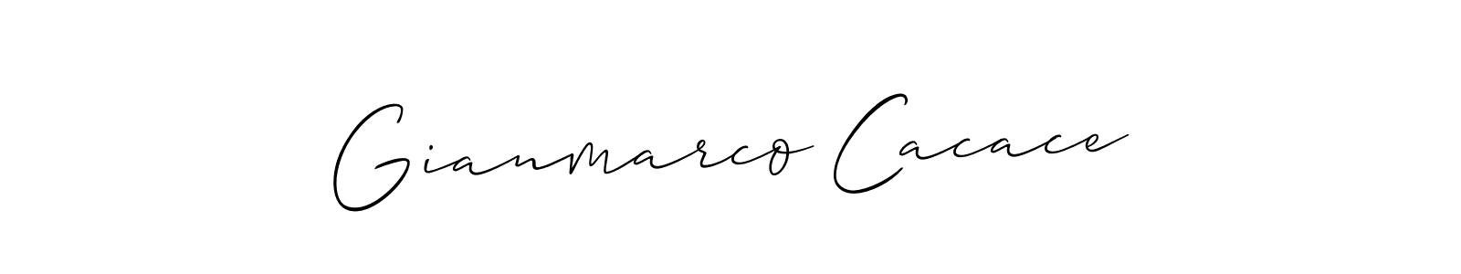 How to make Gianmarco Cacace name signature. Use Allison_Script style for creating short signs online. This is the latest handwritten sign. Gianmarco Cacace signature style 2 images and pictures png