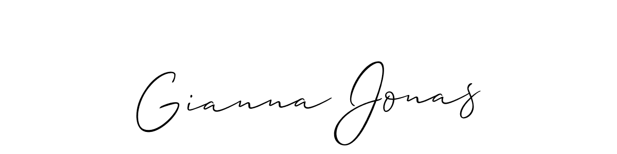 Make a short Gianna Jonas signature style. Manage your documents anywhere anytime using Allison_Script. Create and add eSignatures, submit forms, share and send files easily. Gianna Jonas signature style 2 images and pictures png