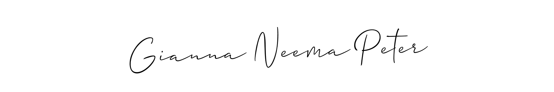 This is the best signature style for the Gianna Neema Peter name. Also you like these signature font (Allison_Script). Mix name signature. Gianna Neema Peter signature style 2 images and pictures png