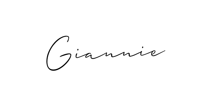 if you are searching for the best signature style for your name Giannie. so please give up your signature search. here we have designed multiple signature styles  using Allison_Script. Giannie signature style 2 images and pictures png
