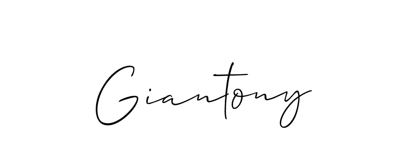 How to Draw Giantony signature style? Allison_Script is a latest design signature styles for name Giantony. Giantony signature style 2 images and pictures png