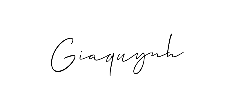 Giaquynh stylish signature style. Best Handwritten Sign (Allison_Script) for my name. Handwritten Signature Collection Ideas for my name Giaquynh. Giaquynh signature style 2 images and pictures png