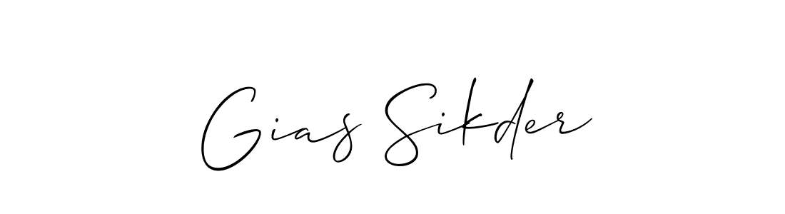 Similarly Allison_Script is the best handwritten signature design. Signature creator online .You can use it as an online autograph creator for name Gias Sikder. Gias Sikder signature style 2 images and pictures png