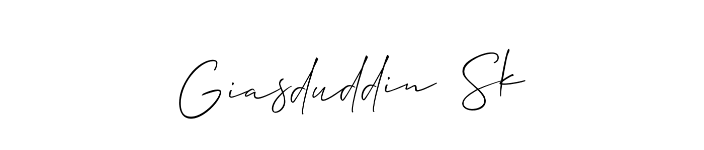 Design your own signature with our free online signature maker. With this signature software, you can create a handwritten (Allison_Script) signature for name Giasduddin  Sk. Giasduddin  Sk signature style 2 images and pictures png