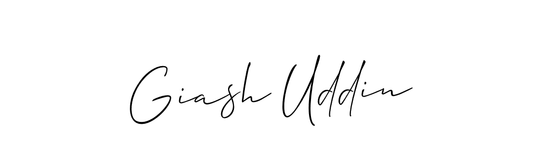 How to make Giash Uddin signature? Allison_Script is a professional autograph style. Create handwritten signature for Giash Uddin name. Giash Uddin signature style 2 images and pictures png