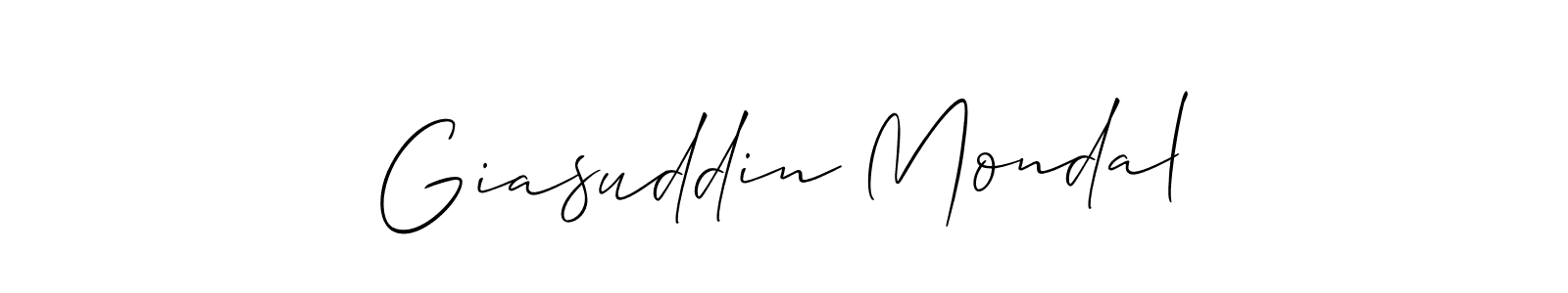 You should practise on your own different ways (Allison_Script) to write your name (Giasuddin Mondal) in signature. don't let someone else do it for you. Giasuddin Mondal signature style 2 images and pictures png