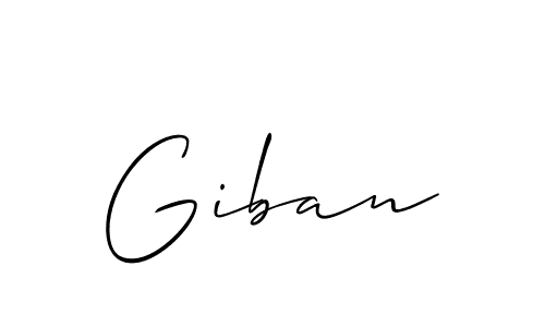 Also we have Giban name is the best signature style. Create professional handwritten signature collection using Allison_Script autograph style. Giban signature style 2 images and pictures png