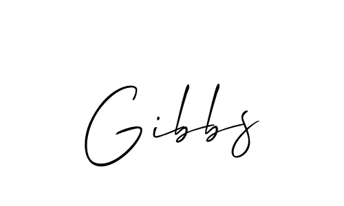 Create a beautiful signature design for name Gibbs. With this signature (Allison_Script) fonts, you can make a handwritten signature for free. Gibbs signature style 2 images and pictures png