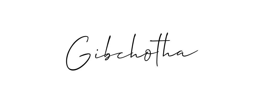 Make a beautiful signature design for name Gibchotha. With this signature (Allison_Script) style, you can create a handwritten signature for free. Gibchotha signature style 2 images and pictures png