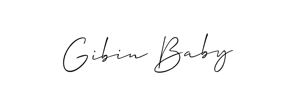 It looks lik you need a new signature style for name Gibin Baby. Design unique handwritten (Allison_Script) signature with our free signature maker in just a few clicks. Gibin Baby signature style 2 images and pictures png