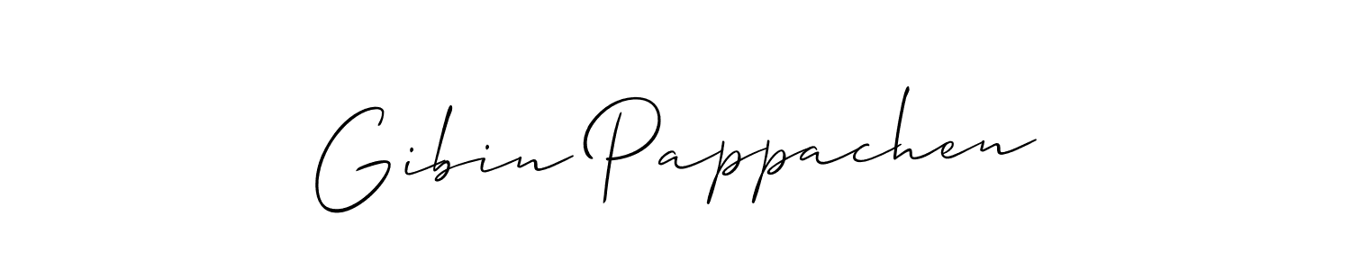 Make a short Gibin Pappachen signature style. Manage your documents anywhere anytime using Allison_Script. Create and add eSignatures, submit forms, share and send files easily. Gibin Pappachen signature style 2 images and pictures png