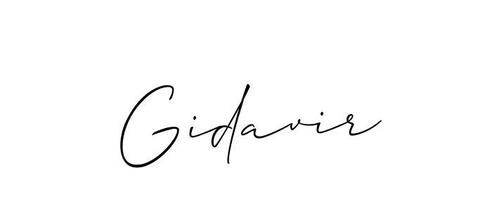 How to Draw Gidavir signature style? Allison_Script is a latest design signature styles for name Gidavir. Gidavir signature style 2 images and pictures png