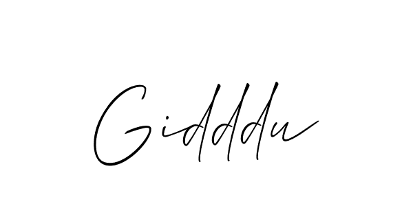 How to make Gidddu name signature. Use Allison_Script style for creating short signs online. This is the latest handwritten sign. Gidddu signature style 2 images and pictures png