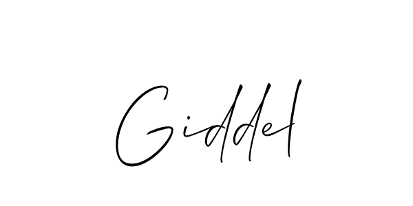 if you are searching for the best signature style for your name Giddel. so please give up your signature search. here we have designed multiple signature styles  using Allison_Script. Giddel signature style 2 images and pictures png