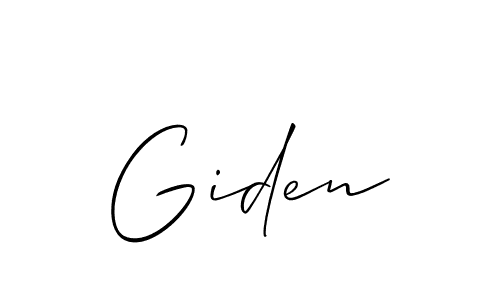 Check out images of Autograph of Giden name. Actor Giden Signature Style. Allison_Script is a professional sign style online. Giden signature style 2 images and pictures png