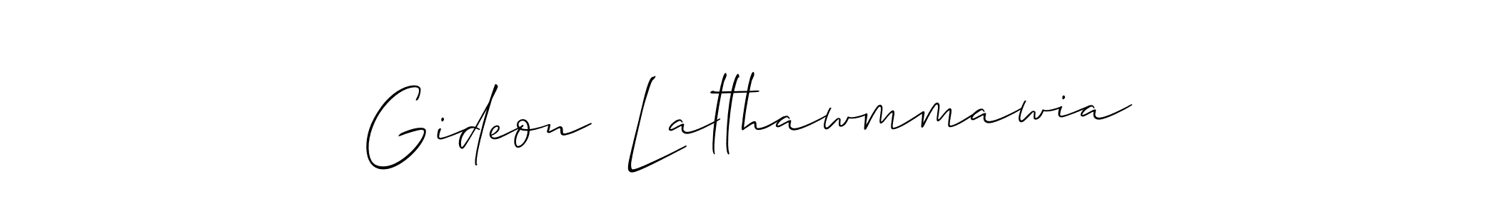 Design your own signature with our free online signature maker. With this signature software, you can create a handwritten (Allison_Script) signature for name Gideon  Lalthawmmawia. Gideon  Lalthawmmawia signature style 2 images and pictures png