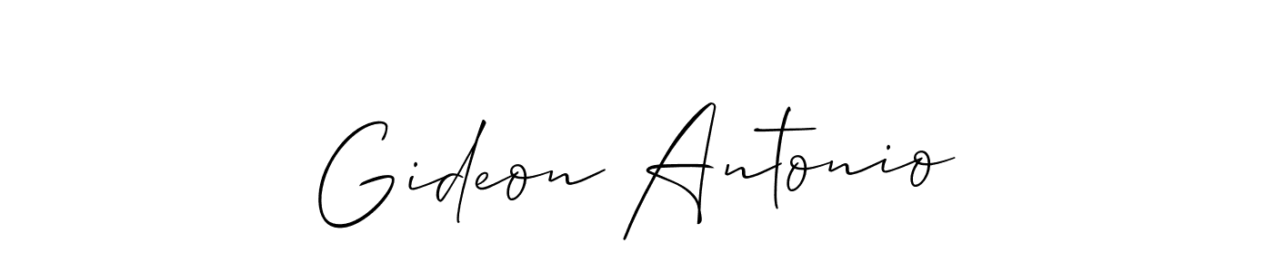 Gideon Antonio stylish signature style. Best Handwritten Sign (Allison_Script) for my name. Handwritten Signature Collection Ideas for my name Gideon Antonio. Gideon Antonio signature style 2 images and pictures png