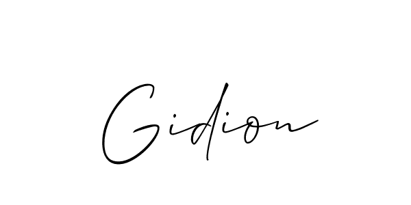 How to make Gidion signature? Allison_Script is a professional autograph style. Create handwritten signature for Gidion name. Gidion signature style 2 images and pictures png