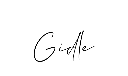 Also You can easily find your signature by using the search form. We will create Gidle name handwritten signature images for you free of cost using Allison_Script sign style. Gidle signature style 2 images and pictures png