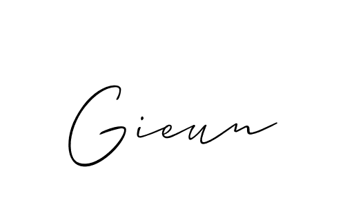 How to make Gieun name signature. Use Allison_Script style for creating short signs online. This is the latest handwritten sign. Gieun signature style 2 images and pictures png