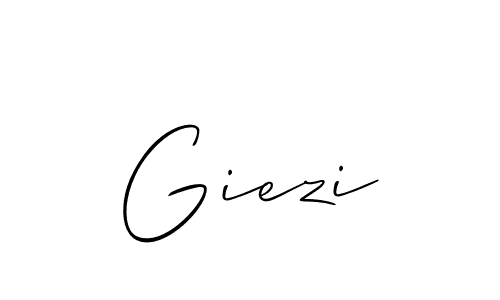 if you are searching for the best signature style for your name Giezi. so please give up your signature search. here we have designed multiple signature styles  using Allison_Script. Giezi signature style 2 images and pictures png