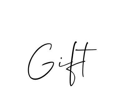 Use a signature maker to create a handwritten signature online. With this signature software, you can design (Allison_Script) your own signature for name Gift. Gift signature style 2 images and pictures png