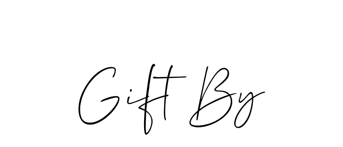Also You can easily find your signature by using the search form. We will create Gift By name handwritten signature images for you free of cost using Allison_Script sign style. Gift By signature style 2 images and pictures png