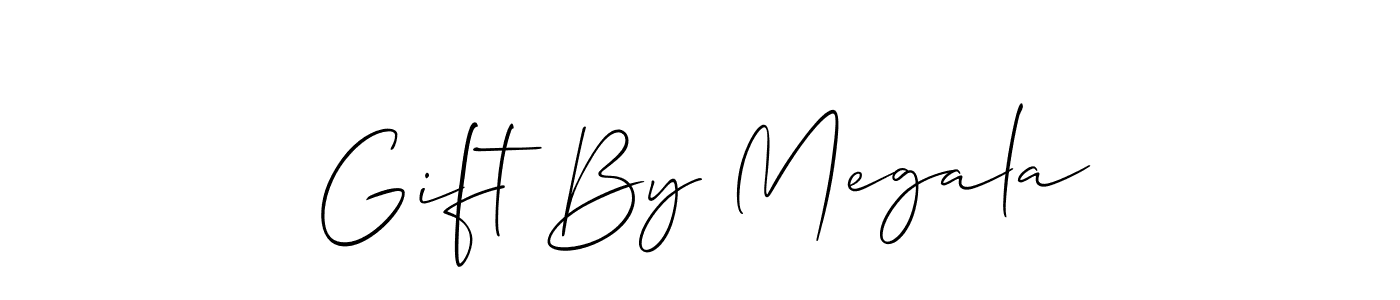 How to make Gift By Megala signature? Allison_Script is a professional autograph style. Create handwritten signature for Gift By Megala name. Gift By Megala signature style 2 images and pictures png