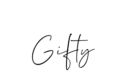 if you are searching for the best signature style for your name Gifty. so please give up your signature search. here we have designed multiple signature styles  using Allison_Script. Gifty signature style 2 images and pictures png