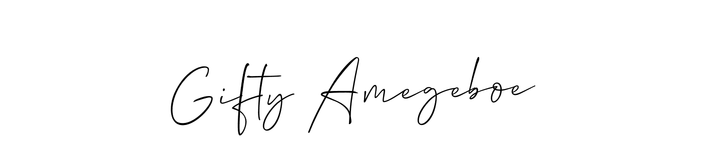 Make a short Gifty Amegeboe signature style. Manage your documents anywhere anytime using Allison_Script. Create and add eSignatures, submit forms, share and send files easily. Gifty Amegeboe signature style 2 images and pictures png