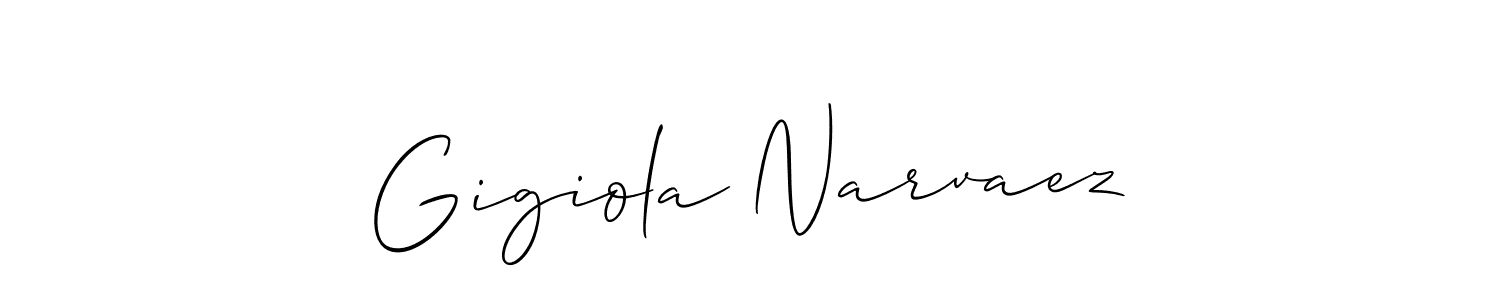How to Draw Gigiola Narvaez signature style? Allison_Script is a latest design signature styles for name Gigiola Narvaez. Gigiola Narvaez signature style 2 images and pictures png