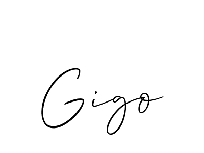 Create a beautiful signature design for name Gigo. With this signature (Allison_Script) fonts, you can make a handwritten signature for free. Gigo signature style 2 images and pictures png
