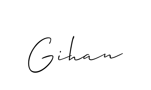 Make a short Gihan signature style. Manage your documents anywhere anytime using Allison_Script. Create and add eSignatures, submit forms, share and send files easily. Gihan signature style 2 images and pictures png