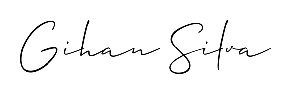Create your official email sign-off with Gihan Silva name in Allison_Script style. Crisp, clean, and perfectly legible across all screens. Gihan Silva signature style 2 images and pictures png
