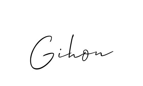 Gihon stylish signature style. Best Handwritten Sign (Allison_Script) for my name. Handwritten Signature Collection Ideas for my name Gihon. Gihon signature style 2 images and pictures png