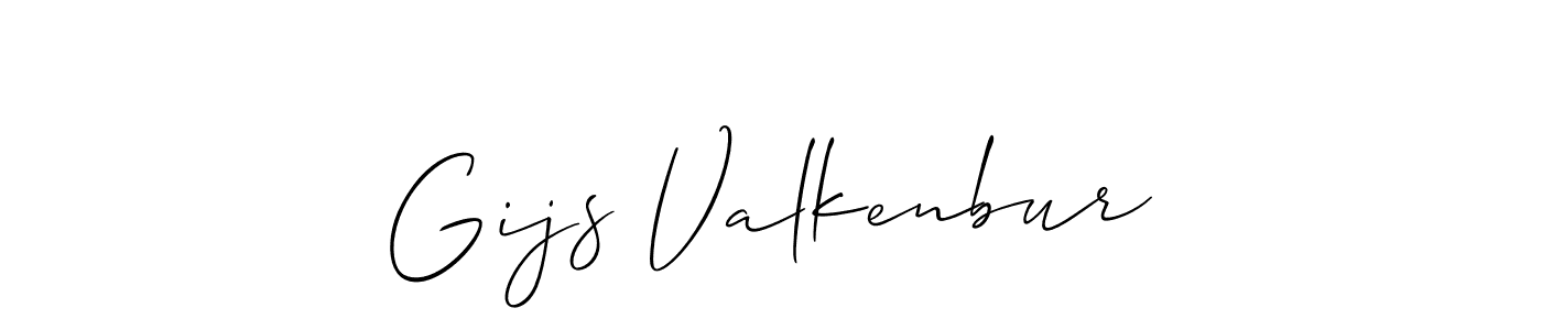 Design your own signature with our free online signature maker. With this signature software, you can create a handwritten (Allison_Script) signature for name Gijs Valkenbur. Gijs Valkenbur signature style 2 images and pictures png