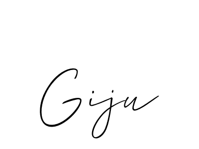 Create a beautiful signature design for name Giju. With this signature (Allison_Script) fonts, you can make a handwritten signature for free. Giju signature style 2 images and pictures png