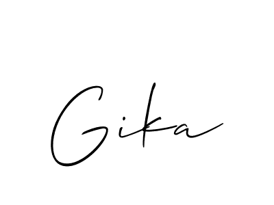 How to make Gika signature? Allison_Script is a professional autograph style. Create handwritten signature for Gika name. Gika signature style 2 images and pictures png