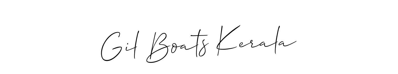 Allison_Script is a professional signature style that is perfect for those who want to add a touch of class to their signature. It is also a great choice for those who want to make their signature more unique. Get Gil Boats Kerala name to fancy signature for free. Gil Boats Kerala signature style 2 images and pictures png