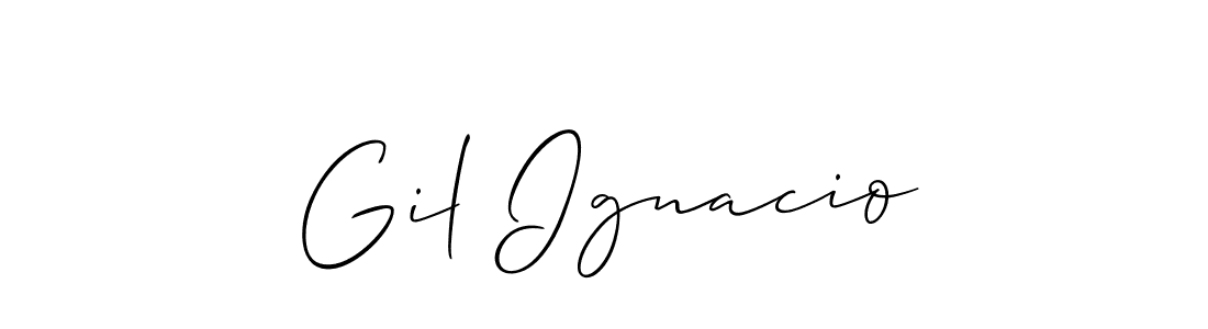 Allison_Script is a professional signature style that is perfect for those who want to add a touch of class to their signature. It is also a great choice for those who want to make their signature more unique. Get Gil Ignacio name to fancy signature for free. Gil Ignacio signature style 2 images and pictures png