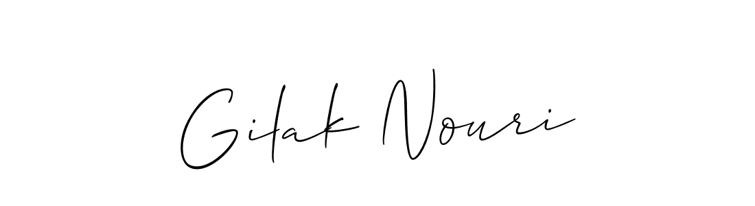 How to make Gilak Nouri signature? Allison_Script is a professional autograph style. Create handwritten signature for Gilak Nouri name. Gilak Nouri signature style 2 images and pictures png