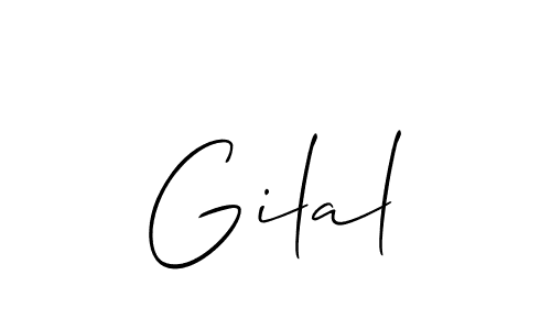 Design your own signature with our free online signature maker. With this signature software, you can create a handwritten (Allison_Script) signature for name Gilal. Gilal signature style 2 images and pictures png