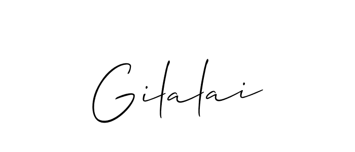 Allison_Script is a professional signature style that is perfect for those who want to add a touch of class to their signature. It is also a great choice for those who want to make their signature more unique. Get Gilalai name to fancy signature for free. Gilalai signature style 2 images and pictures png