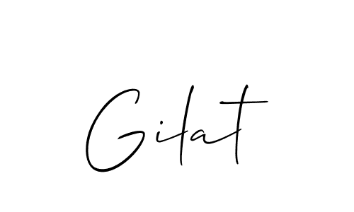 Make a beautiful signature design for name Gilat. With this signature (Allison_Script) style, you can create a handwritten signature for free. Gilat signature style 2 images and pictures png