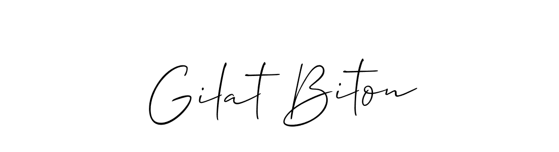 Allison_Script is a professional signature style that is perfect for those who want to add a touch of class to their signature. It is also a great choice for those who want to make their signature more unique. Get Gilat Biton name to fancy signature for free. Gilat Biton signature style 2 images and pictures png