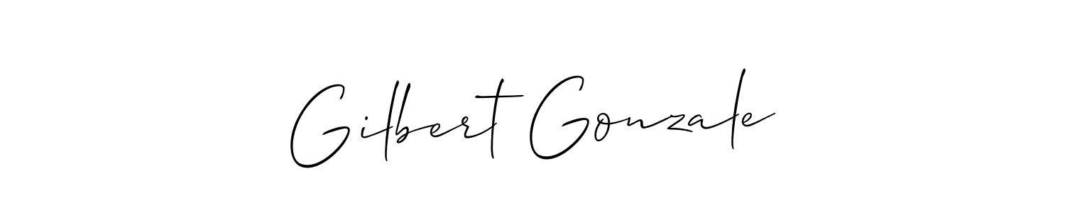 Design your own signature with our free online signature maker. With this signature software, you can create a handwritten (Allison_Script) signature for name Gilbert Gonzale. Gilbert Gonzale signature style 2 images and pictures png