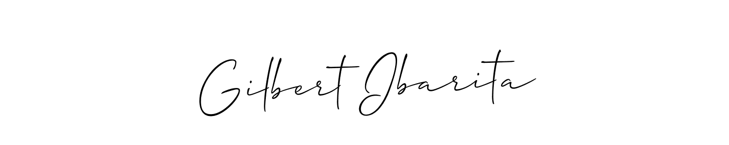 Design your own signature with our free online signature maker. With this signature software, you can create a handwritten (Allison_Script) signature for name Gilbert Ibarita. Gilbert Ibarita signature style 2 images and pictures png