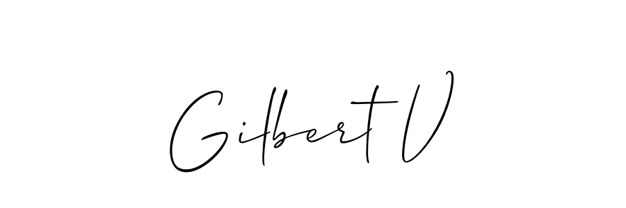 Best and Professional Signature Style for Gilbert V. Allison_Script Best Signature Style Collection. Gilbert V signature style 2 images and pictures png