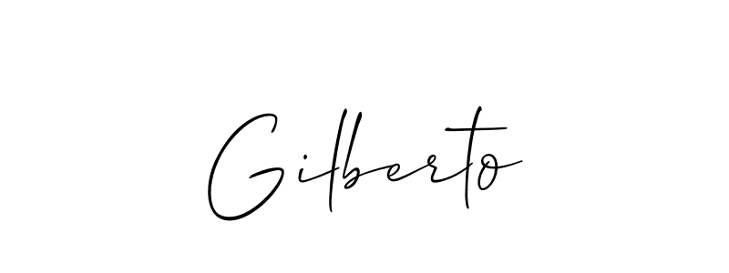 Make a beautiful signature design for name Gilberto. With this signature (Allison_Script) style, you can create a handwritten signature for free. Gilberto signature style 2 images and pictures png